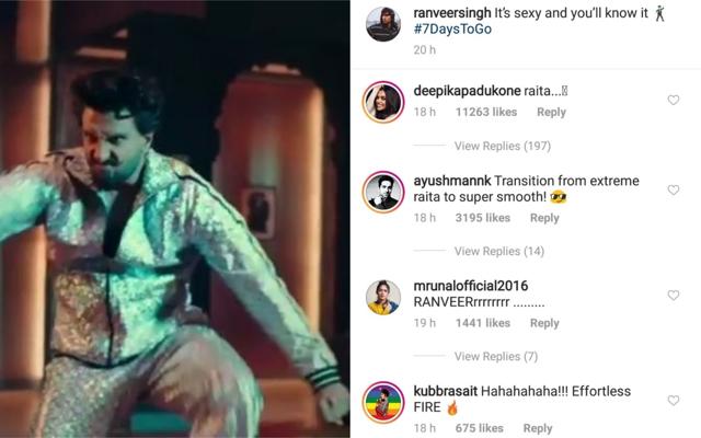 Ranveer Singh’s video invited several interesting reactions from his friends. Ranveer Singh’s video invited several interesting reactions from his friends.