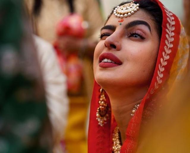 Priyanka Chopra acts goofy at her haldi ceremony.