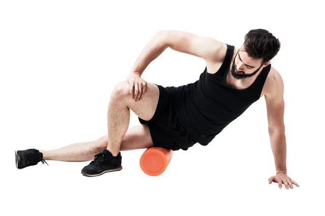 A foam roller or massage stick can be used, though they are not as effective as a massage given by a trained therapist (Shutterstock) A foam roller or massage stick can be used, though they are not as effective as a massage given by a trained therapist (Shutterstock)