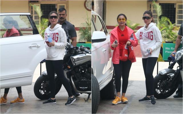 Kareena Kapoor and Amrita Arora at the gym. (Varinder Chawla) Kareena Kapoor and Amrita Arora at the gym. (Varinder Chawla)