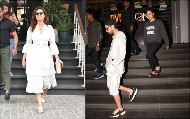 Parineeti Chopra at Soho House and Shahid Kapoor with wife Mira Rajput spotted outside a movie theatre. (Varinder Chawla) Parineeti Chopra at Soho House and Shahid Kapoor with wife Mira Rajput spotted outside a movie theatre. (Varinder Chawla)