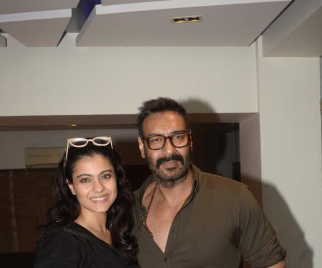 Ajay Devgn with wife Kajol at the screening of Total Dhamaal. (Varinder Chawla) Ajay Devgn with wife Kajol at the screening of Total Dhamaal. (Varinder Chawla)