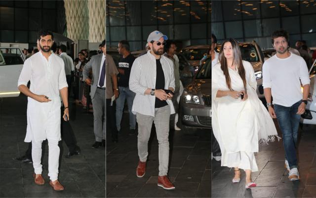 Akshay Oberoi, Neil Nitin Mukesh and Himesh Reshammiya at Rajkumar Barjatya’s prayer meet. (Varinder Chawla) Akshay Oberoi, Neil Nitin Mukesh and Himesh Reshammiya at Rajkumar Barjatya’s prayer meet. (Varinder Chawla)
