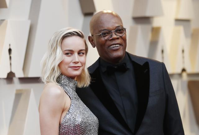Samuel L. Jackson and Brie Larson. (REUTERS) Samuel L. Jackson and Brie Larson. (REUTERS)