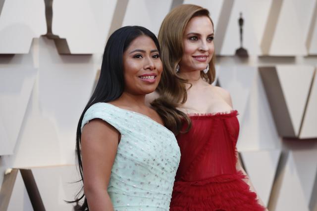 Yalitza Aparicio and Marina de Tavira. (REUTERS) Yalitza Aparicio and Marina de Tavira. (REUTERS)