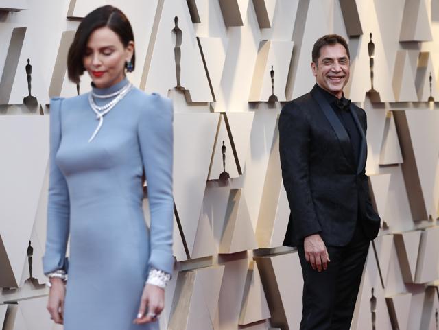 Charlize Theron and Javier Bardem at the Oscars. (REUTERS) Charlize Theron and Javier Bardem at the Oscars. (REUTERS)