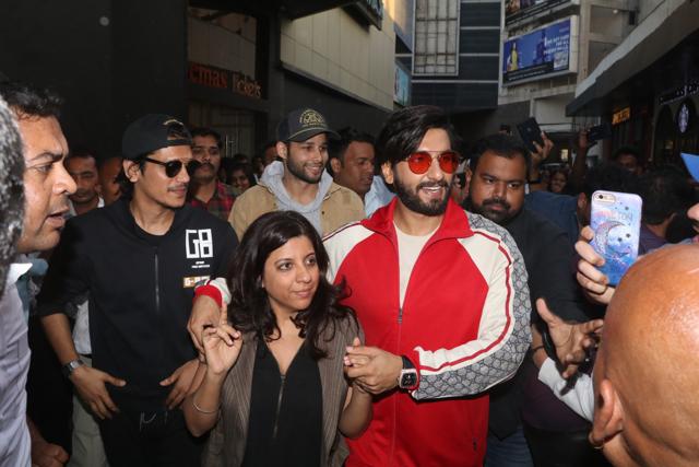 Vijay Verma, Siddhant Chaturvedi, Ranveer Singh with Zoya Akhtar.