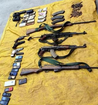 Arms and ammunition seized during an anti-Maoist operation in Gumla, on Sunday, Feb 24, 2019. (HT Photo ) Arms and ammunition seized during an anti-Maoist operation in Gumla, on Sunday, Feb 24, 2019. (HT Photo )
