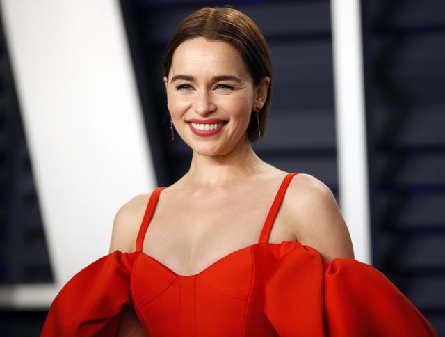 Emilia Clarke at the Vanity Fair Oscars after party. (REUTERS) Emilia Clarke at the Vanity Fair Oscars after party. (REUTERS)