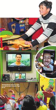 Abhishek Kumar got to do a video chat with his favourite actor, Tiger Shroff Abhishek Kumar got to do a video chat with his favourite actor, Tiger Shroff