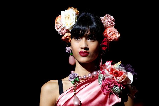 A model presents a creation at the Dolce & Gabbana Autumn/Winter 2019 womenswear show at Milan Fashion Week, Italy. (REUTERS) A model presents a creation at the Dolce & Gabbana Autumn/Winter 2019 womenswear show at Milan Fashion Week, Italy. (REUTERS)