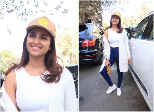 Parineeti Chopra posing for the cameras. (Varinder Chawla) Parineeti Chopra posing for the cameras. (Varinder Chawla)