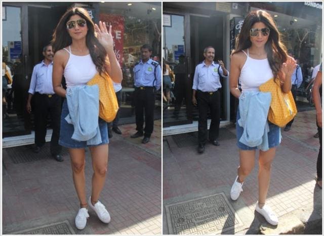 Shilpa Shetty spotted at Bastian. (Varinder Chawla)