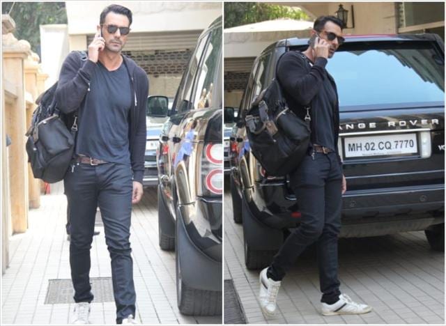 Arjun Rampal spotted in Mumbai. (Varinder Chawla)