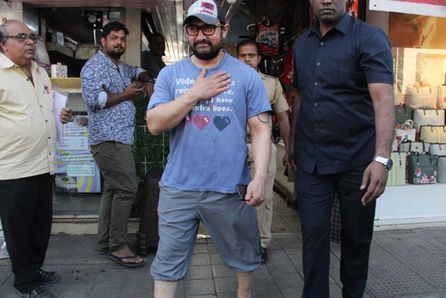Aamir Khan spotted at a spa. (Varinder Chawla) Aamir Khan spotted at a spa. (Varinder Chawla)