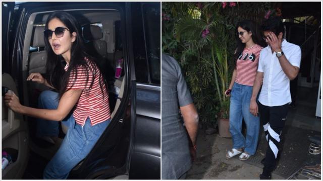 Katrina Kaif with a friend at a clinic. (Varinder Chawla)