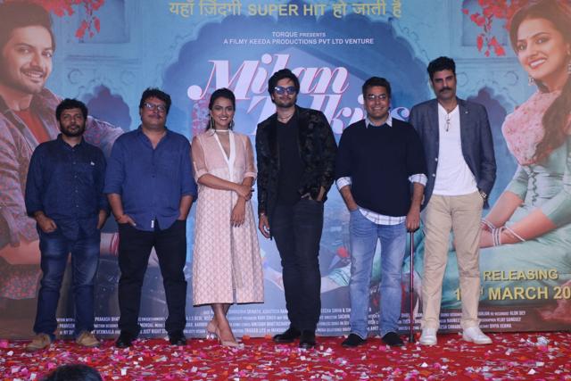 Actors Ali Fazal, Sikandar Kher, Ashutosh Rana, Shraddha Srinath with director Tigmanshu Dhulia and screenwriter Kamal Pandey at the trailer launch of their upcoming film Milan Talkies. (IANS) Actors Ali Fazal, Sikandar Kher, Ashutosh Rana, Shraddha Srinath with director Tigmanshu Dhulia and screenwriter Kamal Pandey at the trailer launch of their upcoming film Milan Talkies. (IANS)