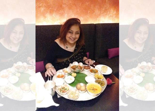 Karen Anand enjoying traditional Rajasthani food at ITC Rajputana, Jaipur Karen Anand enjoying traditional Rajasthani food at ITC Rajputana, Jaipur
