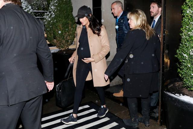Meghan Markle, Duchess of Sussex, exits The Mark Hotel following her baby shower in the Manhattan borough of New York City. (REUTERS) Meghan Markle, Duchess of Sussex, exits The Mark Hotel following her baby shower in the Manhattan borough of New York City. (REUTERS)
