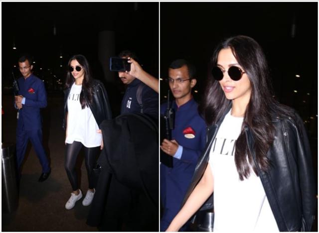 Deepika Padukone at the airport. (Varinder Chawla)