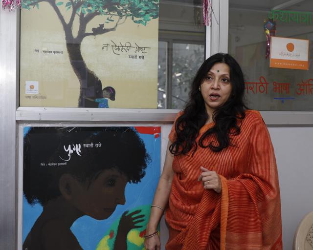 Swati Raje of Bhaashaa Foundation. (Rahul Raut/HT PHOTO) Swati Raje of Bhaashaa Foundation. (Rahul Raut/HT PHOTO)