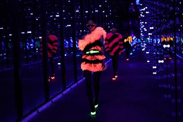 TOPSHOT - Models present creations by Saint Laurent during the Fall-Winter 2019/2020 Ready-to-Wear collection fashion show in Paris, on February 26, 2019. (Photo by STEPHANE DE SAKUTIN / AFP) (AFP) TOPSHOT - Models present creations by Saint Laurent during the Fall-Winter 2019/2020 Ready-to-Wear collection fashion show in Paris, on February 26, 2019. (Photo by STEPHANE DE SAKUTIN / AFP) (AFP)