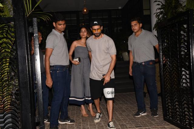 Mira Rajput with Shahid Kapoor at Soho House. (Varinder Chawla) Mira Rajput with Shahid Kapoor at Soho House. (Varinder Chawla)