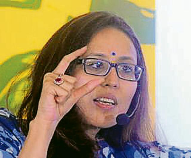 Women often are more capable and talented than men in similar profile, but they don’t come forward and accept challenges or higher responsibilities simply because they have to manage work and home, said Radhika Gupta, chief executive officer, Edelweiss Mutual Fund. (Shankar Narayan/ HT Photo )