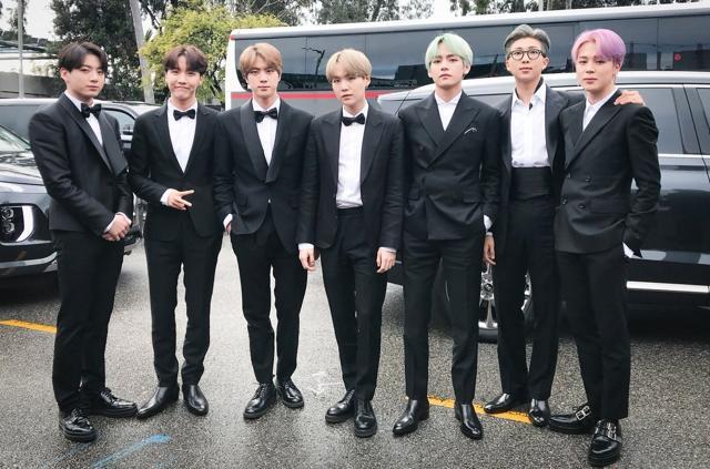 BTS were nominees as well as award presenters at the recent Grammys. (Twitter/BTS_BigHit)