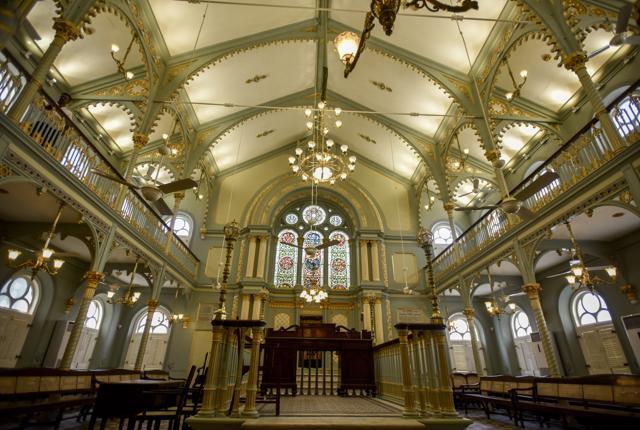 The newly restored Keneseth Eliyahoo Synagogue at Fort in Mumbai, on Tuesday, February 5, 2019. (Kunal Patil/HT Photo) The newly restored Keneseth Eliyahoo Synagogue at Fort in Mumbai, on Tuesday, February 5, 2019. (Kunal Patil/HT Photo)