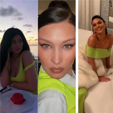 International stars such as Kylie Jenner, Bella Hadid and Kendall Jenner have also been spotted donning the highlighter hue ( Instagram/kylie jenner, bella hadid and Instagram/kendall jenner) International stars such as Kylie Jenner, Bella Hadid and Kendall Jenner have also been spotted donning the highlighter hue ( Instagram/kylie jenner, bella hadid and Instagram/kendall jenner)