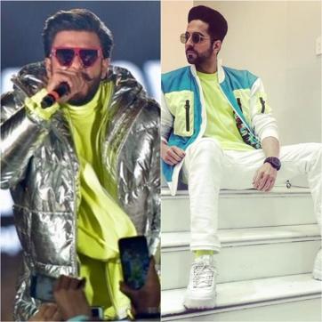 Designer Sahil Aneja suggests that if you love the colour, go all out with it like actor Ranveer Singh. As for others, they can tone it down with small pops of neon paired with a simple outfit how actor Ayushmann Khurrana did ( Instagram/ ranveersingh and Instagram/ayushmannk) Designer Sahil Aneja suggests that if you love the colour, go all out with it like actor Ranveer Singh. As for others, they can tone it down with small pops of neon paired with a simple outfit how actor Ayushmann Khurrana did ( Instagram/ ranveersingh and Instagram/ayushmannk)