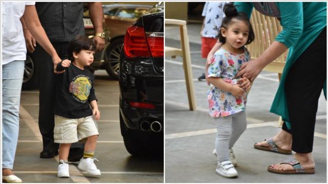 Taimur Ali Khan and Inaaya Naumi Kemmu spotted together. (Varinder Chawla)