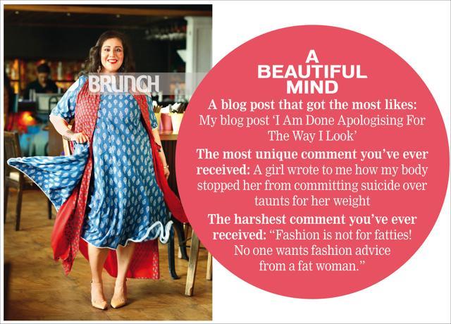 Amena feels celebrating plus-size bodies means you are anti-fitness, which is a classic case of fatphobia. (Kurta, Amydus; jacket (kurta), Global Desi; bracelet, Aldo; watch, Kate Spade; rings, Accessorize; earrings, Bandra street shop) (Shivangi Kulkarni) Amena feels celebrating plus-size bodies means you are anti-fitness, which is a classic case of fatphobia. (Kurta, Amydus; jacket (kurta), Global Desi; bracelet, Aldo; watch, Kate Spade; rings, Accessorize; earrings, Bandra street shop) (Shivangi Kulkarni)