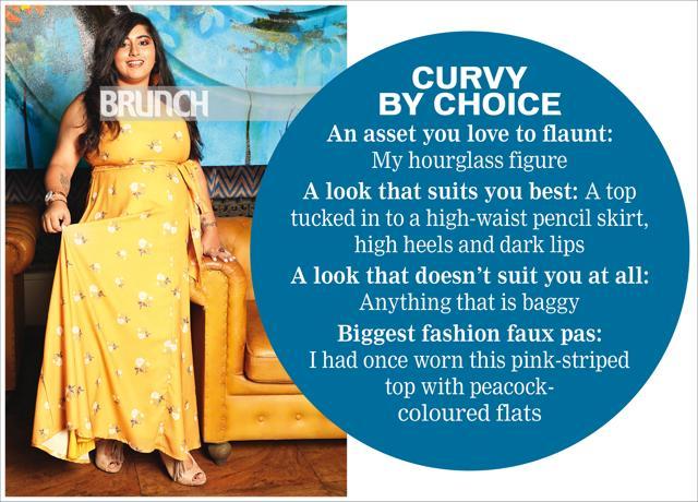 Dimple thinks being curvy should be out of choice, not convenience. (Dress, FabAlley; watch, Guess; footwear, Lulu & Sky) (Shivangi Kulkarni) Dimple thinks being curvy should be out of choice, not convenience. (Dress, FabAlley; watch, Guess; footwear, Lulu & Sky) (Shivangi Kulkarni)