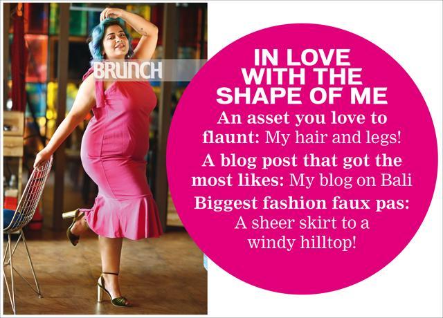 Neelakshi is body positive, not fat positive. (Dress, Shein; footwear, Lulu & Sky) (Shivangi Kulkarni) Neelakshi is body positive, not fat positive. (Dress, Shein; footwear, Lulu & Sky) (Shivangi Kulkarni)