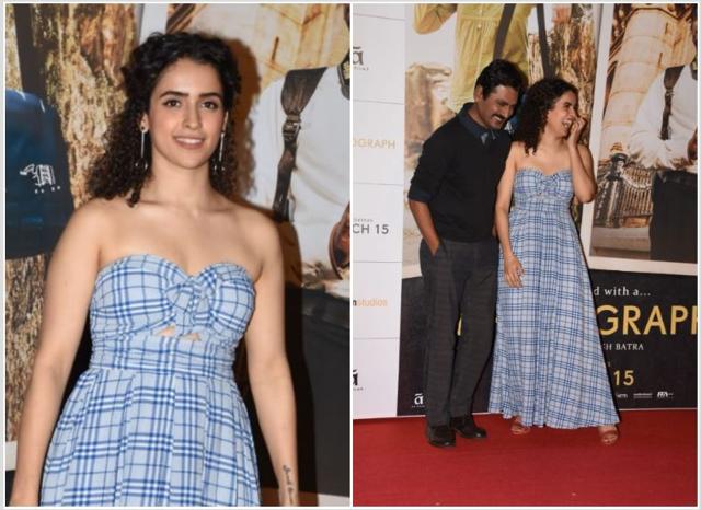 Sanya Malhotra and Nawazuddin Siddiqui promoting their film Photograph. (Varinder Chawla)