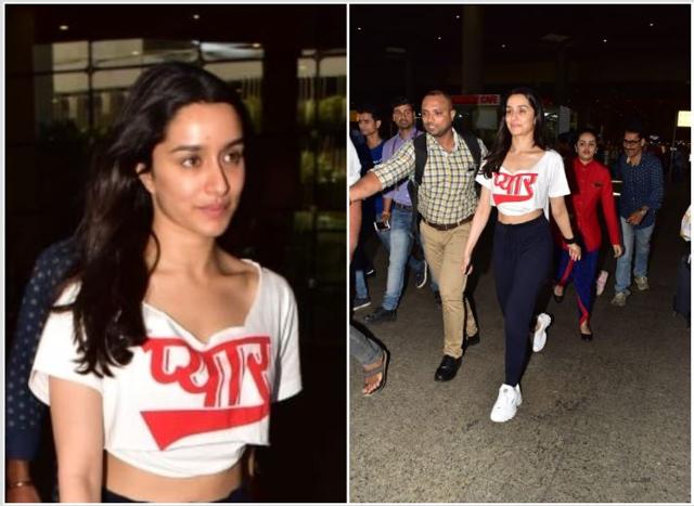 Shraddha Kapoor at the airport. (Varinder Chawla)