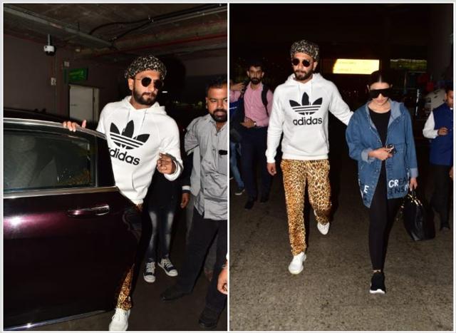 Ranveer Singh and his sister at the airport. (Varinder Chawla)