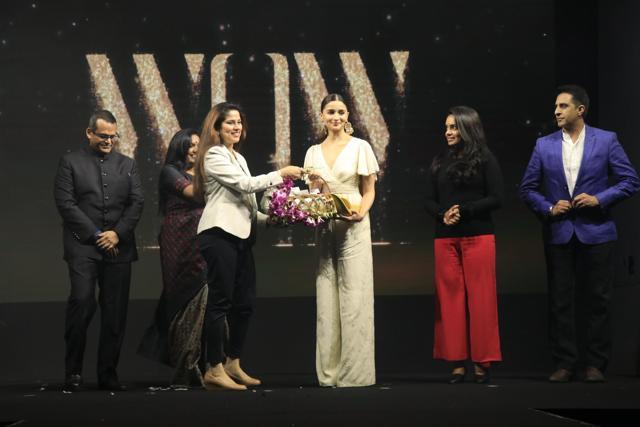 Alia Bhatt at the fourth edition of Outlook Business magazine's Women of Worth awards in Mumbai, on March 6, 2019. (IANS) Alia Bhatt at the fourth edition of Outlook Business magazine's Women of Worth awards in Mumbai, on March 6, 2019. (IANS)