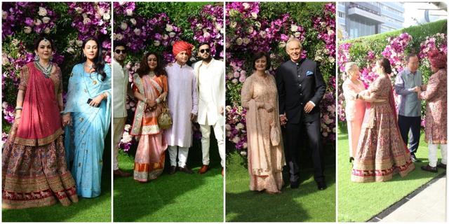Nita Ambani, princess Divya Kumari of Jaipur, Tina Ambani with family, former British Tony Balir with wife and former UN secretary general Ban Ki Moon at the wedding. Nita Ambani, princess Divya Kumari of Jaipur, Tina Ambani with family, former British Tony Balir with wife and former UN secretary general Ban Ki Moon at the wedding.