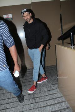 Hrithik Roshan steps out for a movie date.