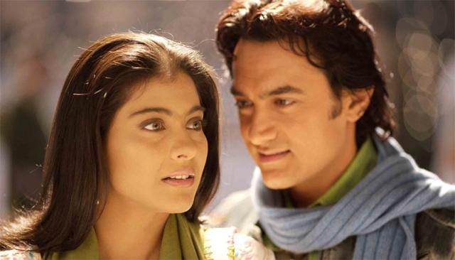 Kajol and Aamir Khan in a still from Aamir Khan. Kajol and Aamir Khan in a still from Aamir Khan.