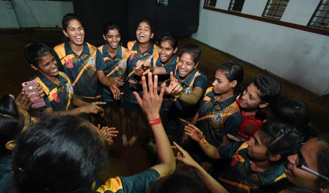 For RF Naik, the second innings was better than the first one as their only two players got out in nine minutes which helped them to score five points victory. (Pratham Gokhale/HT Photo)