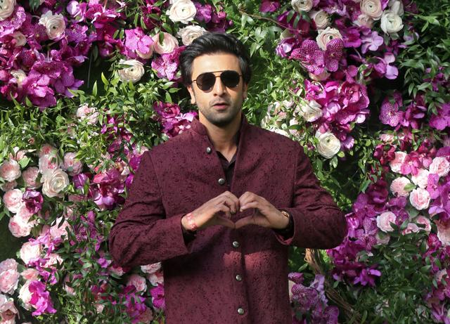Bollywood actor Ranbir Kapoor poses during a photo opportunity at the wedding ceremony of Akash Ambani. (REUTERS)
