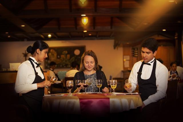 Students can study wine-and-food pairings at Manipal’s Welcomgroup hotel management school. Students can study wine-and-food pairings at Manipal’s Welcomgroup hotel management school.