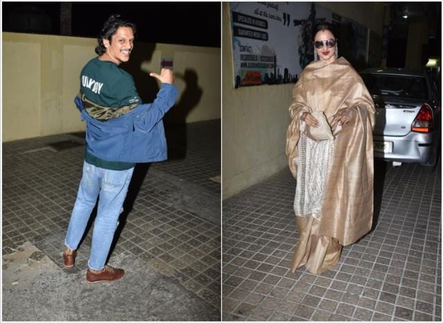 Vijay Varma and Rekha at the screening. (Varinder Chawla)