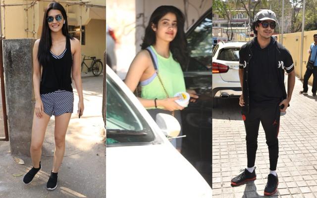 Kriti Sanon, Janhvi Kapoor, Ishaan Khatter spotted in Mumbai. (Varinder Chawla)