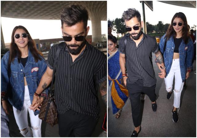Anushka Sharma is all smiles as she leaves for Bengaluru with Virat Kohli on Friday. (Varinder Chawla) Anushka Sharma is all smiles as she leaves for Bengaluru with Virat Kohli on Friday. (Varinder Chawla)
