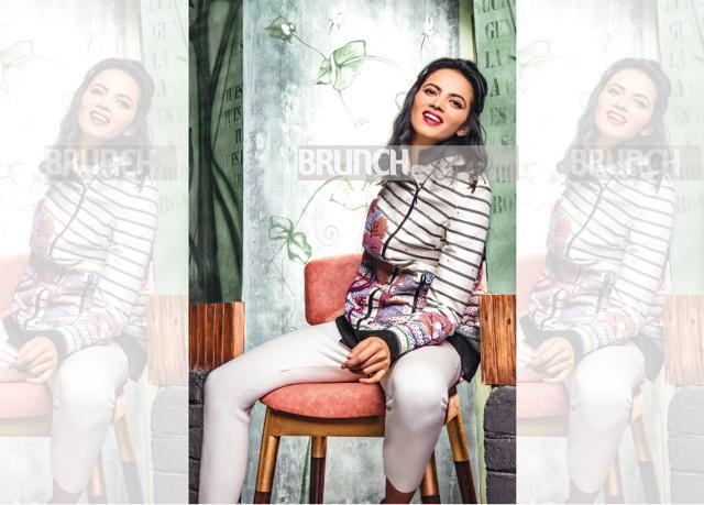 Use white as a strong colour with silhouettes that are powerful for work wear. Bomber jacket, Rahul Mishra; track pants: Zara (Shivamm Paathak)